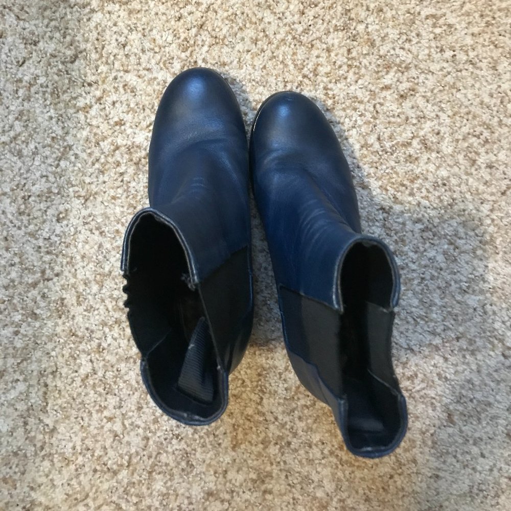 Blue ankle boots